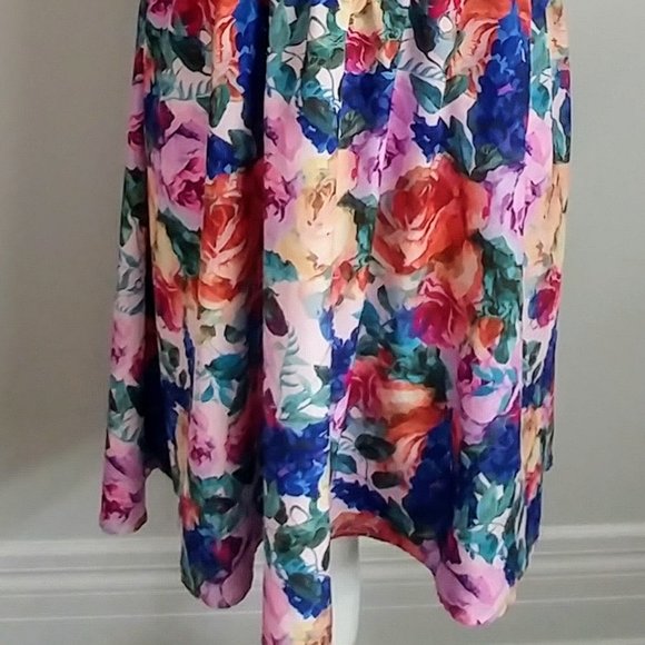 Summer Beach Corset Dress Strappy Colourful Floral Smocked Open Back Light Fairy - Picture 2 of 8